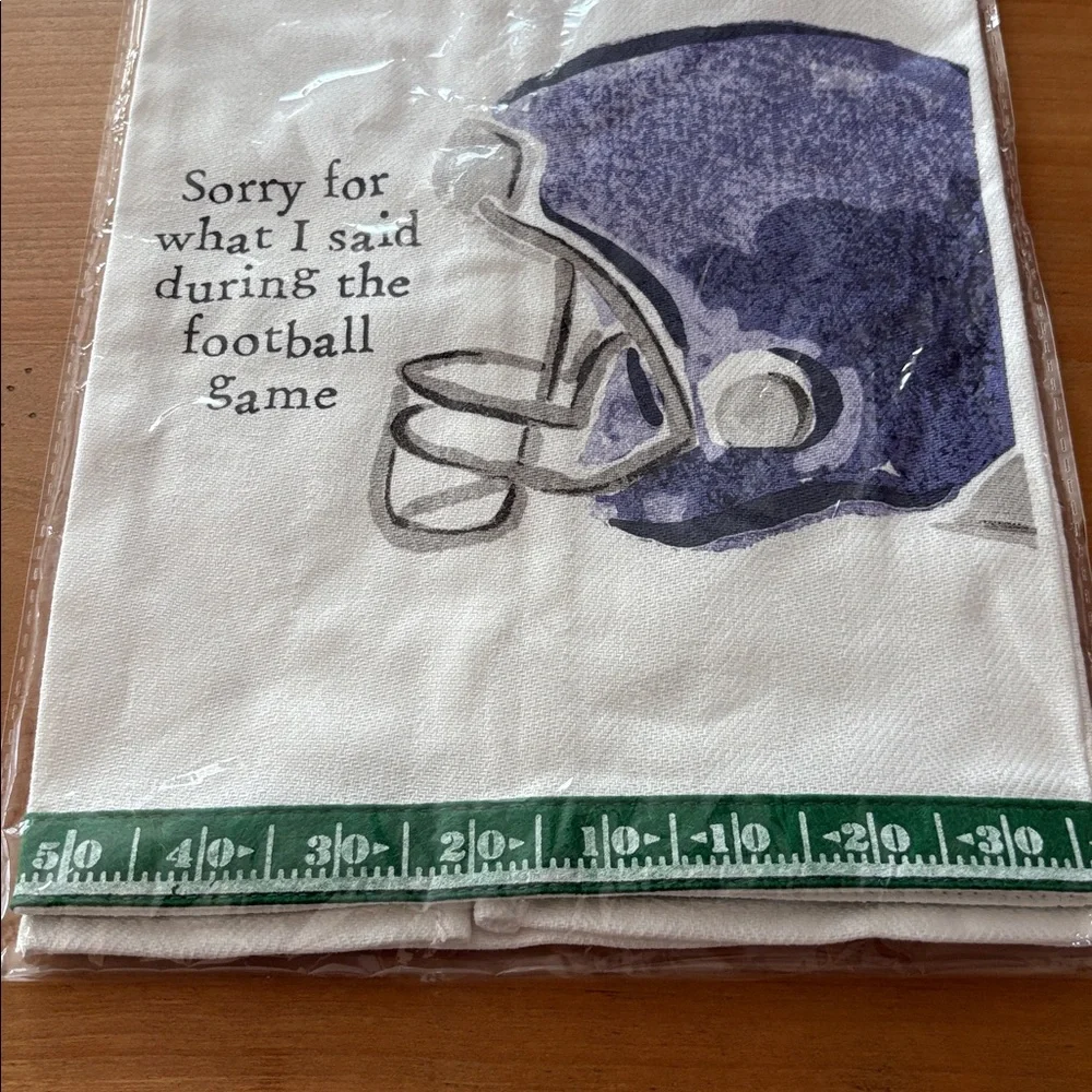 mud pie blue sorry for what I said during Football Game Helmet Hand tea Towel